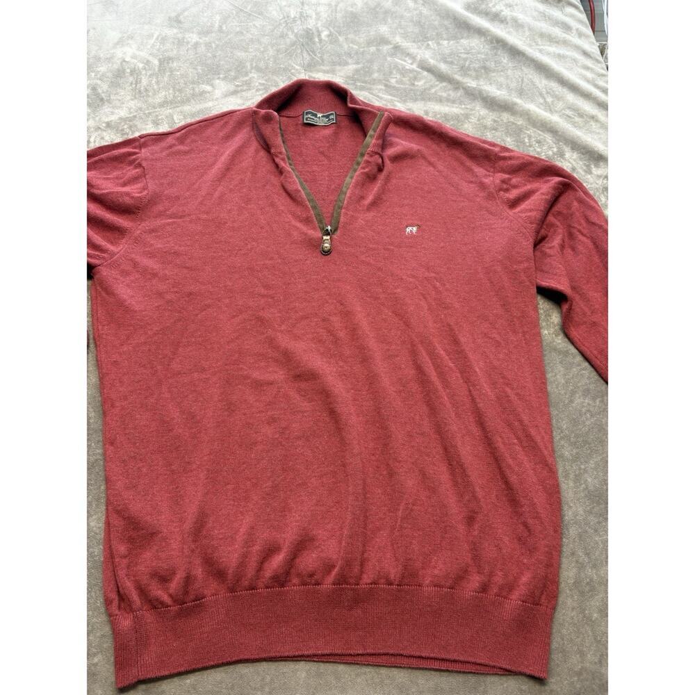 Southern Point Co Sweater Mens size XL Hayward Pullover 1/4‎ Zip Golf Red preppy